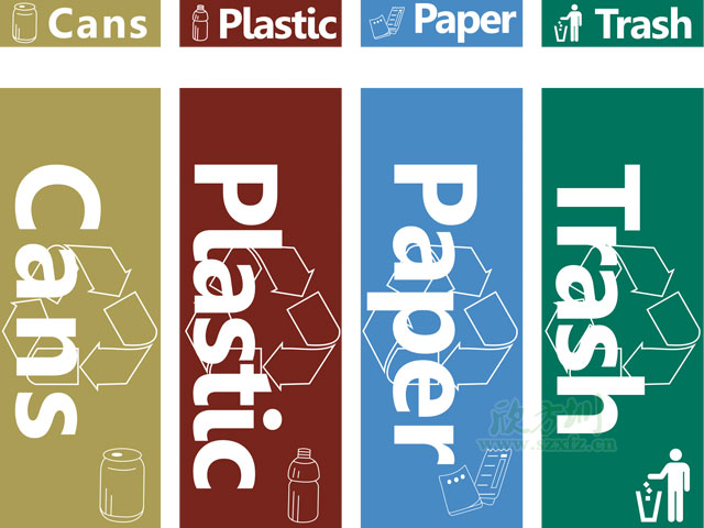 垃圾桶圖標及分類標識有哪些？